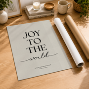 Modroom Joy To The World Wall Art, Winter Holiday Christian Bible Verse Print, Modern Minimal Scripture Wall Decor, 24x36 UNFRAMED - Format: Rolled Canvas
