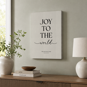Modroom Joy To The World Wall Art, Winter Holiday Christian Bible Verse Print, Modern Minimal Scripture Wall Decor, 24x36 UNFRAMED - Format: Stretched Canvas