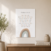 Modroom May the Lord Bless You and Keep You Poster � Numbers 6:24 Christian Nursery Wall Art, Bible Verse Posterable for Kids Room, 8x12 UNFRAMED - Format: Unframed Paper Poster