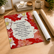 Modroom Numbers 6:24-26 Spanish Bible Verse Print, Decoracion Espanol, Spanish Scripture Decor, Christian Poster Print, Modern Wall Art Decor, 8x12 UNFRAMED - Format: Rolled Canvas