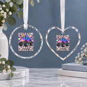 Monster Truck Lover Baby Gift Ceramic Ornament - Material: Heart Glass Ornament