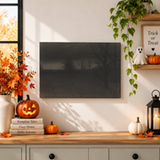 Moody Gothic Halloween Landscape Poster Spooky Dark Seasonal Wall Art Decor - Format: Stretched Canvas
