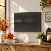 Moody Gothic Halloween Landscape Poster Spooky Dark Seasonal Wall Art Decor - Format: Stretched Canvas