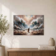 Moses Parting The Red Sea Christian Wall Art, Exodus Bible Story Poster - Format: Unframed Paper Poster