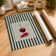 Nancy Meyers Kitchen Wall Art Cherry Retro Fruit Poster Old Money Aesthetic Colorful Kitchen Decor - Format: Rolled Canvas