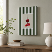 Nancy Meyers Kitchen Wall Art Cherry Retro Fruit Poster Old Money Aesthetic Colorful Kitchen Decor - Format: Stretched Canvas