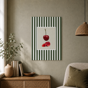Nancy Meyers Kitchen Wall Art Cherry Retro Fruit Poster Old Money Aesthetic Colorful Kitchen Decor - Format: Unframed Paper Poster