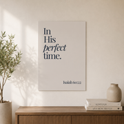 Navy Bible Verse Wall Art Set, Christian Scripture Triptych - Format: Unframed Paper Poster