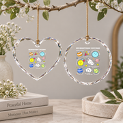 Neurodiverse Universe Autism Awareness Ornament Glass Ornament - Material: Heart Glass Ornament