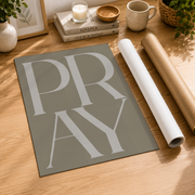 Neutral Christian Bedroom Wall Art Set, Minimalist Jesus Scripture Prints - Format: Rolled Canvas