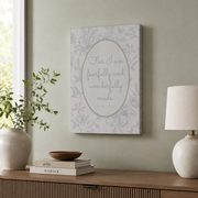 Neutral Christian Wall Art Bible Verse Nursery Baby Room Decor Cute Bow Nursery Bible Art Baby Shower Christian Gift Wall Art Blue Wall Art, Modern Wall Decor, 8x12 UNFRAMED - Format: Stretched Canvas