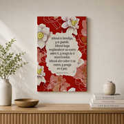 Numbers 6:24-26 Spanish Christian Wall Art, Scripture Blessing Poster - Format: Stretched Canvas