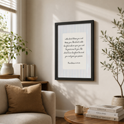 Numbers 6:24-26 The Blessing Coastal Wall Art Christian Bible Verse Poster Granddaughter Decor - Format: Black Framed Poster