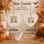 Nurse Fall Prevention Ghost Ornament with Healthcare Theme Glass Ornament - Material: Heart Ceramic Ornament