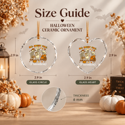 Nurse Fall Prevention Ghost Ornament with Healthcare Theme Glass Ornament - Material: Heart Glass Ornament