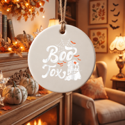 Nurse Halloween BOO Tox Ornament with Medical Theme Glass Ornament - Material: Circle Ceramic Ornament