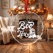 Nurse Halloween BOO Tox Ornament with Medical Theme Glass Ornament - Material: Circle Glass Ornament
