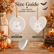 Nurse Halloween BOO Tox Ornament with Medical Theme Glass Ornament - Material: Heart Ceramic Ornament