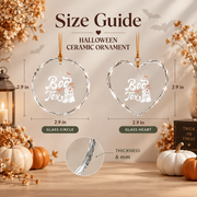 Nurse Halloween BOO Tox Ornament with Medical Theme Glass Ornament - Material: Heart Glass Ornament