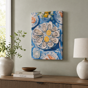Oyster Seafood Wall Art Blue Kitchen Coastal Poster Sardine Tin Lobster Plate Print Living Room Decor - Format: Stretched Canvas