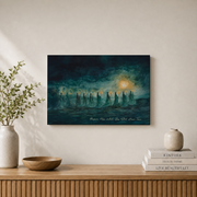 Parable Of The Ten Virgins Christian Wall Art, Bible Story Scripture Poster - Format: Stretched Canvas