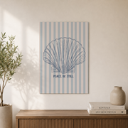Pastel Blue Coastal Christian Wall Art Beachy Scripture Poster Maximalist Preppy Faith Decor - Format: Unframed Paper Poster