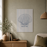 Pastel Blue Coastal Christian Wall Art Beachy Scripture Poster Maximalist Preppy Faith Decor - Format: Unframed Paper Poster