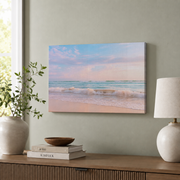 Pastel Coastal Beach Photography Wall Art Seaside Ocean Poster Home Decor Unframed - Format: Stretched Canvas