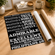 Philippians 4 Think About Such Things Christian Wall Art Poster - Format: Rolled Canvas