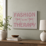 Pink Bows Wall Art Girly Bedroom Decor Preppy Coquette Poster Above Bed Horizontal Room Decor UNFRAMED - Format: Stretched Canvas