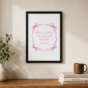Pink Christian Wall Art Bible Verse Nursery Baby Room Decor Cute Bow Nursery Bible Art Baby Shower Christian Gift Wall Art In Pink Wall Art, Modern Wall Decor, 12x18 UNFRAMED - Format: Black Framed Poster