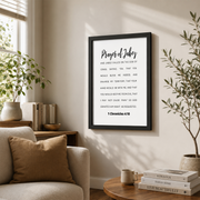 Prayer Of Jabez, 1 Chronicles 4:10, Scripture, Bible Verse, Blessing Poster Wall Art, Modern Wall Decor For Living Room Bedroom, 12x18 UNFRAMED - Format: Black Framed Poster