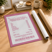 Preppy Christian Wall Art Pink, Retro Bible Verse Poster, Jesus Art Print, Trendy Christian Home Decor Gift For Her, Girl Affirmation Poster Wall Art, Modern Wall Decor, 12x18 UNFRAMED - Format: Rolled Canvas