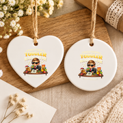 Professional Negotiator Funny Baby Keepsake Ceramic Ornament - Material: Heart Ceramic Ornament