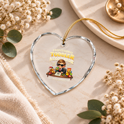 Professional Negotiator Funny Baby Keepsake Ceramic Ornament - Material: Heart Glass Ornament