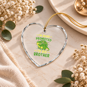 Promoted To Big Brother Pregnancy Announcement Ceramic Ornament - Material: Heart Glass Ornament