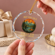 Protect Public Lands Nature Hiking Ceramic Ornament - Material: Circle Glass Ornament