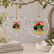 Proud Black African American History Glass Ornament - Material: Heart Glass Ornament