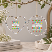 Proud Uncle Autism Awareness Ornament Glass Ornament - Material: Heart Glass Ornament