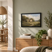 Proverbs 24:3-4 Christian Wall Art, By Wisdom A House Is Built Cottage Poster - Format: Black Framed Poster