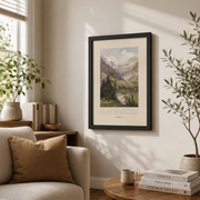 Proverbs 3:5-6 Trust In The Lord Christian Wall Art, Mountain Landscape Poster - Format: Black Framed Poster