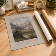 Proverbs 3:5-6 Trust In The Lord Christian Wall Art, Mountain Landscape Poster - Format: Rolled Canvas