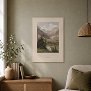 Proverbs 3:5-6 Trust In The Lord Christian Wall Art, Mountain Landscape Poster - Format: Unframed Paper Poster