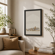 Proverbs 3 Trust In The Lord Christian Wall Art, Lime Cream Scripture Poster - Format: Black Framed Poster