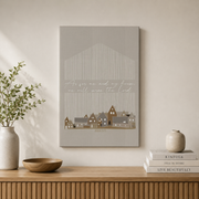 Proverbs 3 Trust In The Lord Christian Wall Art, Lime Cream Scripture Poster - Format: Stretched Canvas