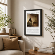 Proverbs 31 Virtuous Woman Christian Wall Art Set, Vintage Scripture Prints - Format: Black Framed Poster