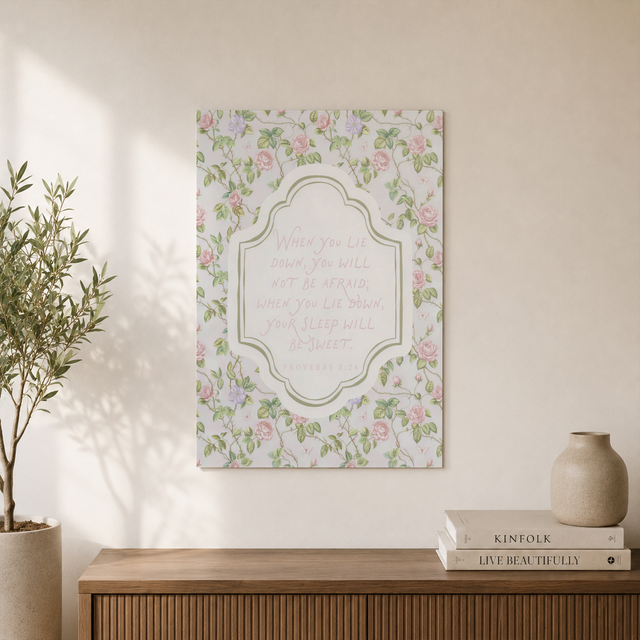 Proverbs Chinoiserie Christian Nursery Wall Art, Bible Verse Poster - Format: Unframed Paper Poster