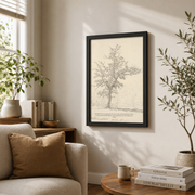 Psalm 1:3 Tree Christian Wall Art, Vintage Landscape Scripture Poster - Format: Black Framed Poster