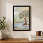 Psalm 1 Tree Christian Wall Art Set, He Shall Be Like A Tree Prints - Format: Black Framed Poster