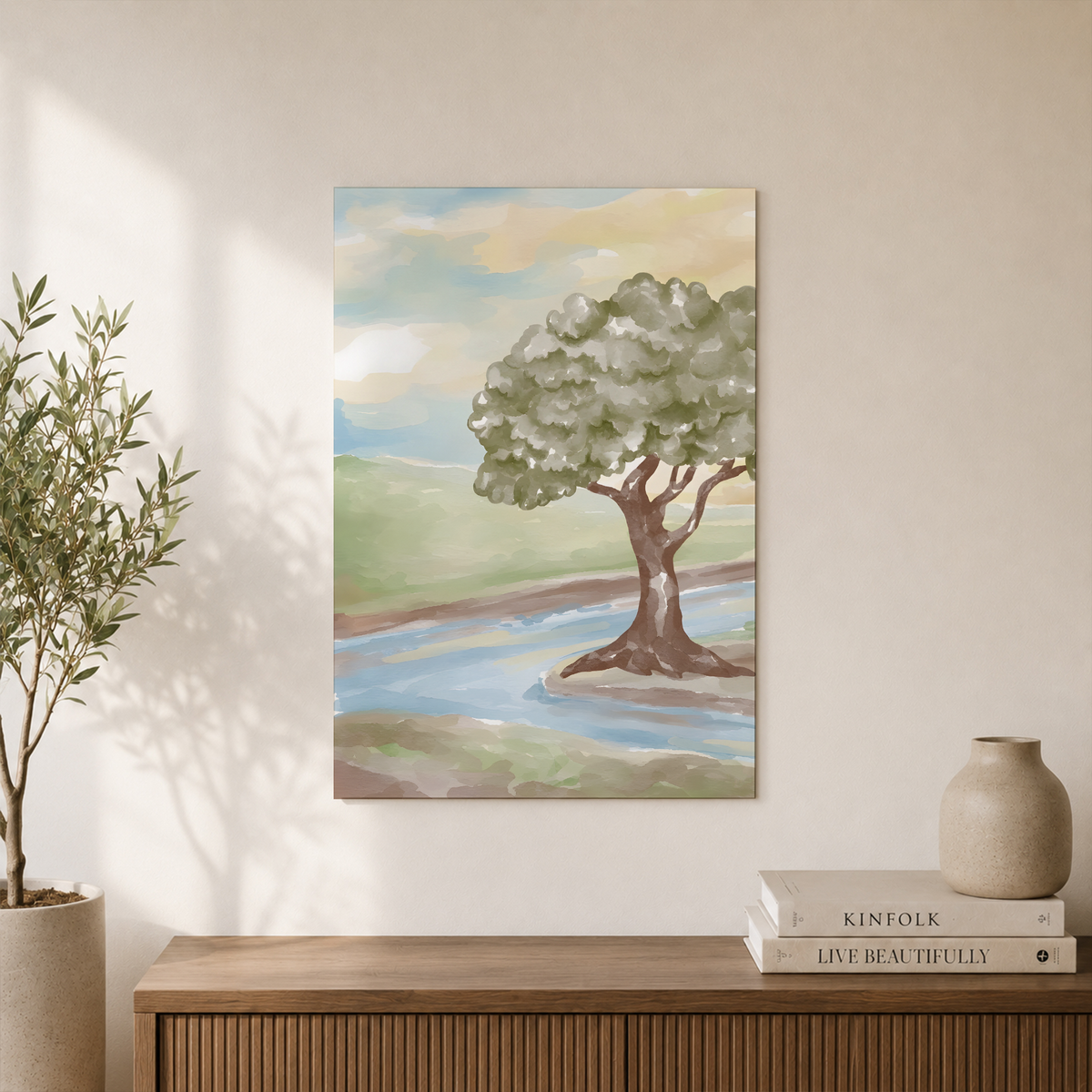 Psalm 1 Tree Christian Wall Art Set, He Shall Be Like A Tree Prints - Format: Unframed Paper Poster